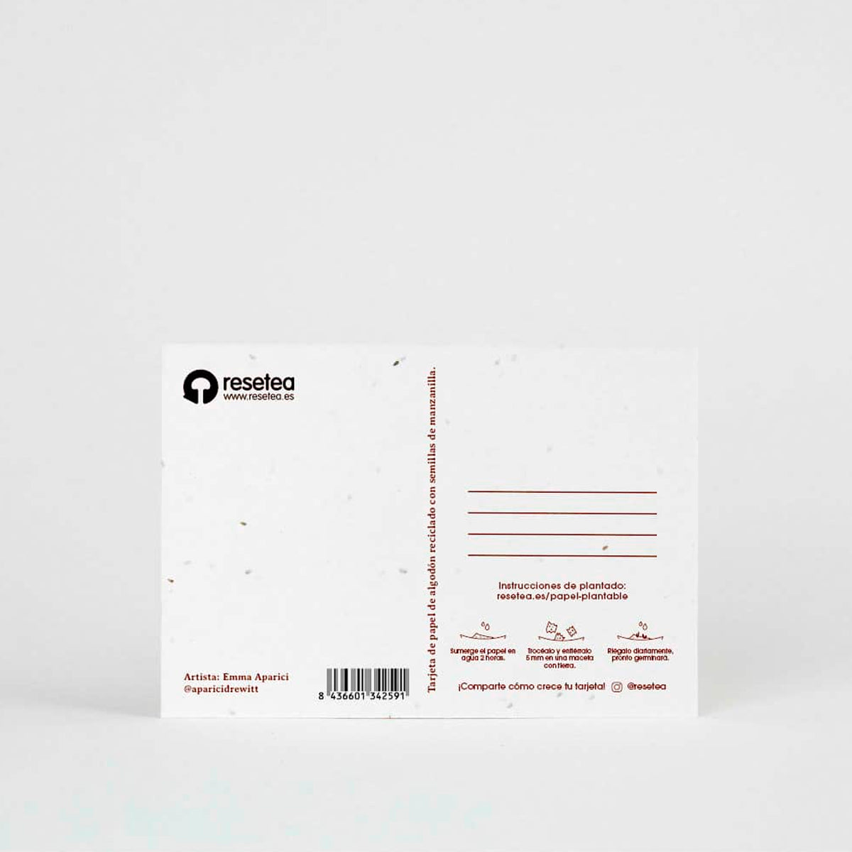 Postal plantable - "Love is in the earth"