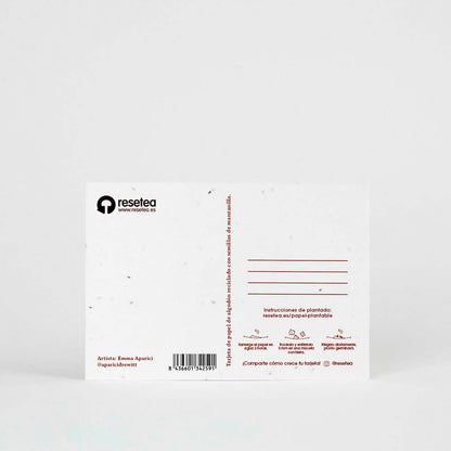 Postal plantable - "Love is in the earth"