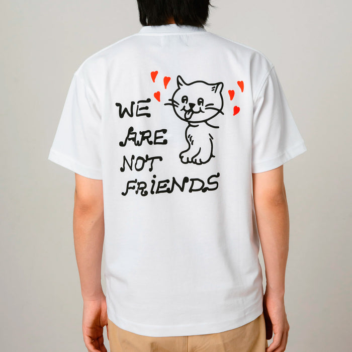 Camiseta We Are Not Friends - Love Your Cat White 🐱