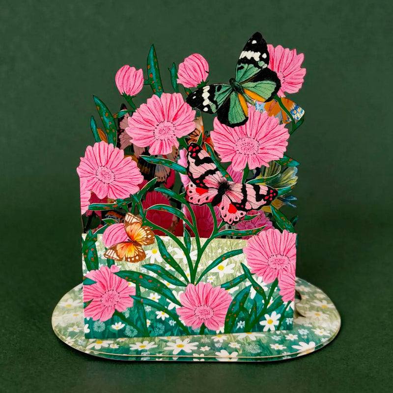 Postal 3D - Pop-up Jardín de Mariposas 🦋