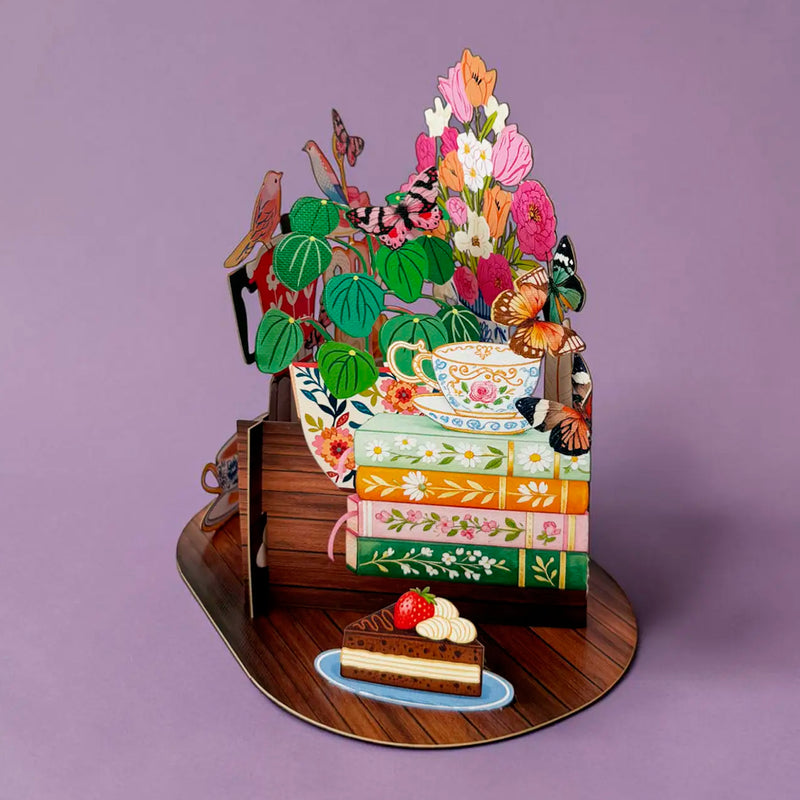 Postal 3D - Pop-up Té y Pastel 🍵🍰