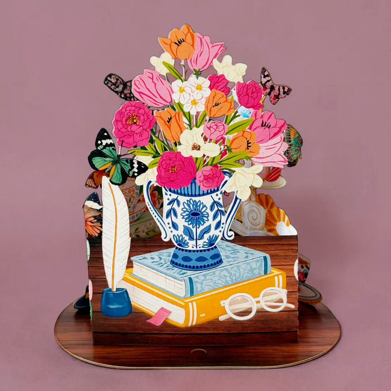 Postal 3D - Pop-up Té y Pastel 🍵🍰