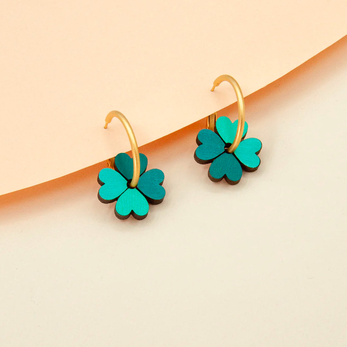 Pendientes de aro Materia Rica - Lucky Clover 🍀