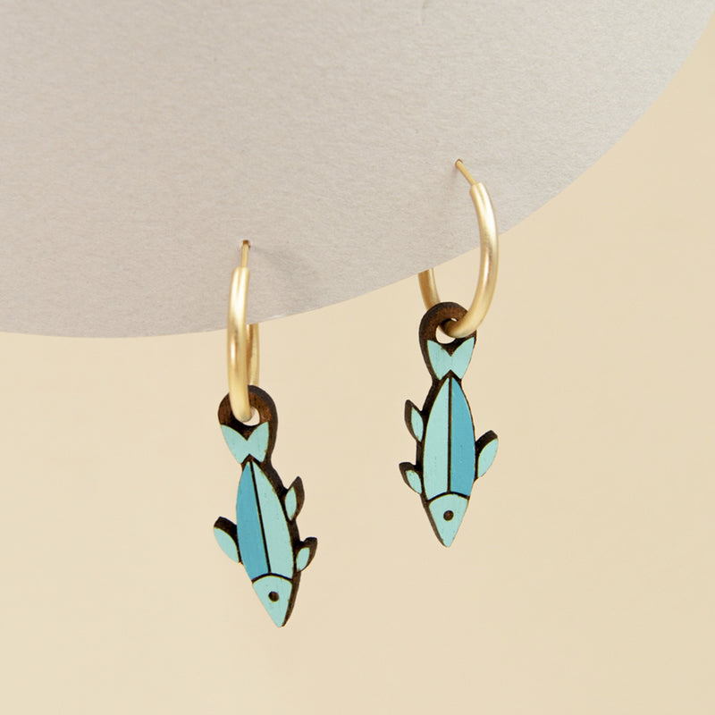 Pendientes de aro Materia Rica - Mackerel 🐟