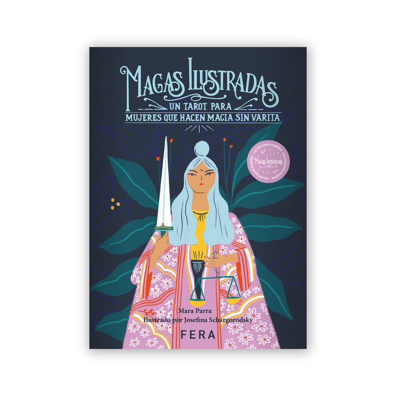 Baraja de Tarot con libro - "Magas Ilustradas" de Mara Parra