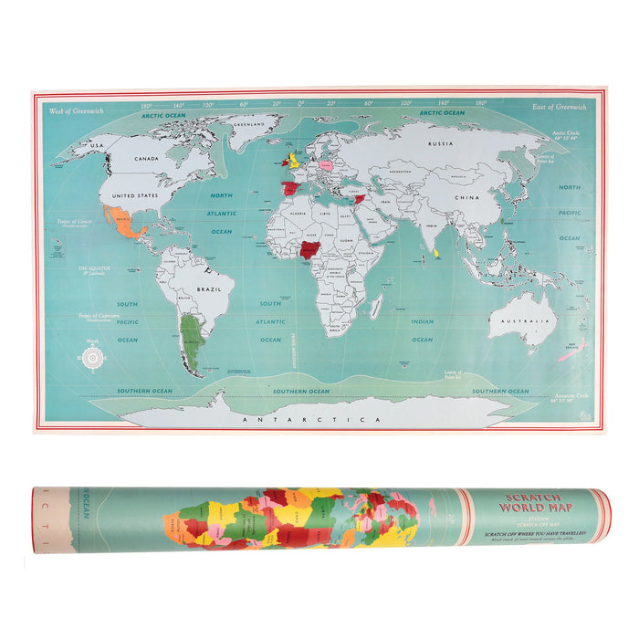 Mapamundi rascable 🌍