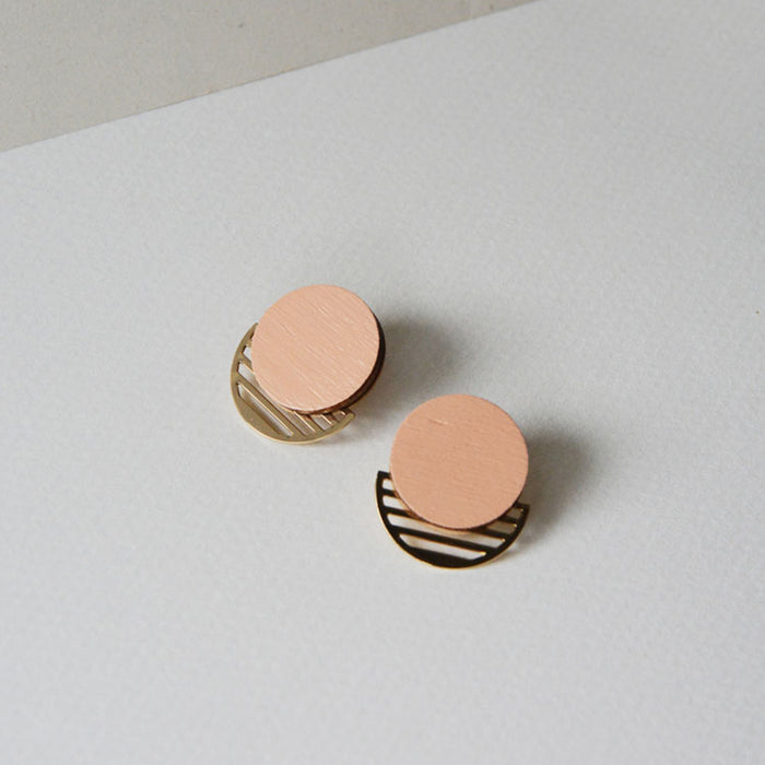 Pendientes - Round Studs Nude