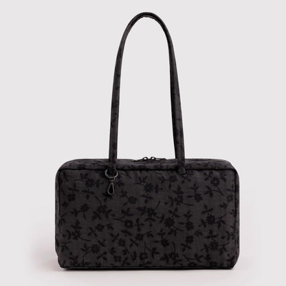 Bolso Mediano Bowler Baggu - Charcoal Ditsy Floral