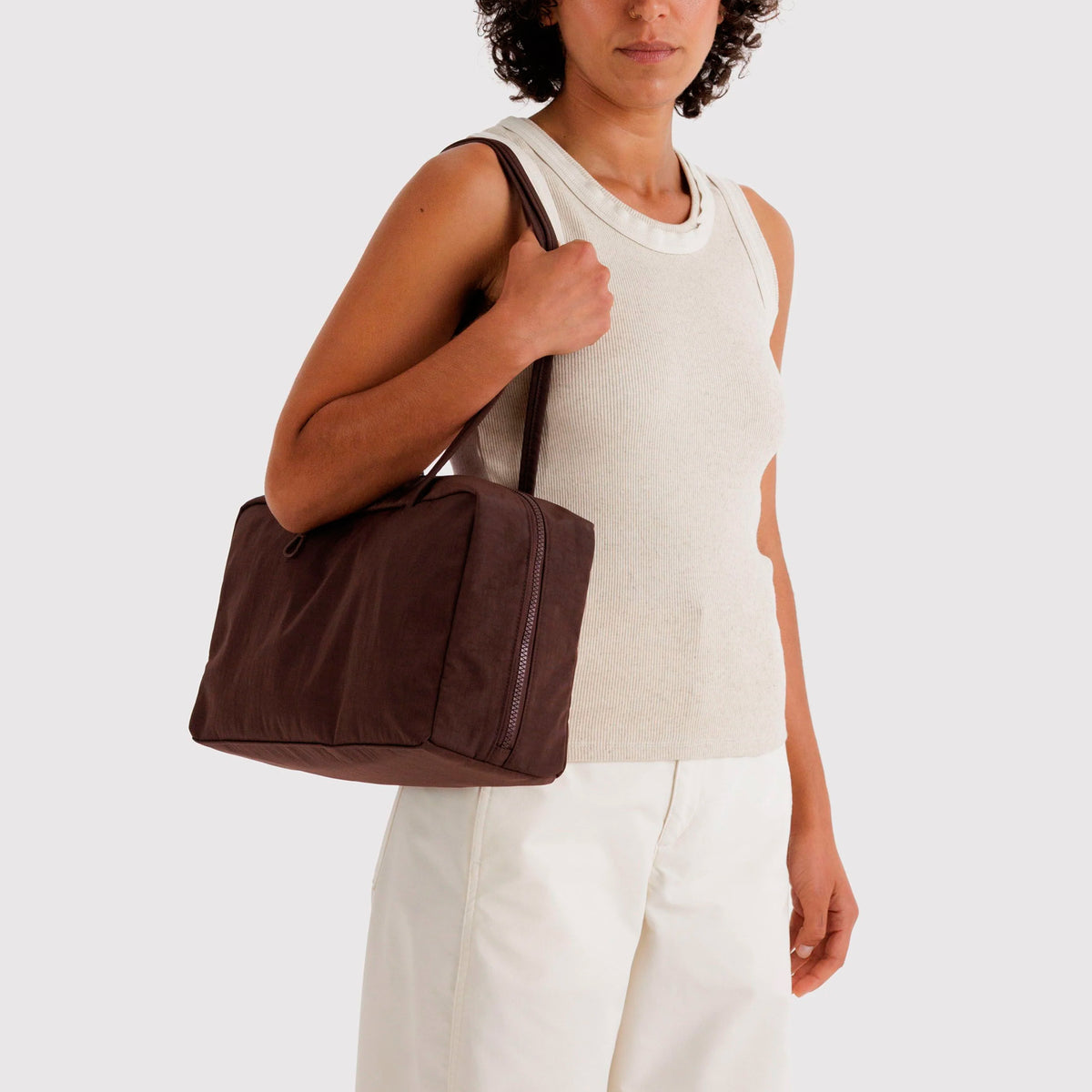Bolso Mediano Bowler Baggu - Coffee