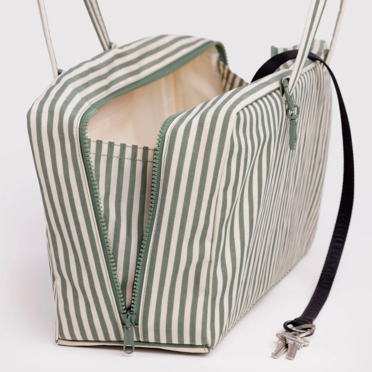 Bolso Mediano Bowler Baggu - Sage Stripe