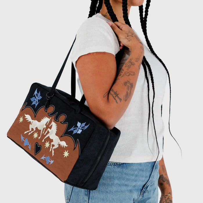 Bolso Mediano Bowler Baggu - Western Appliqué