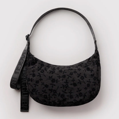 Bolso media luna Baggu - Charcoal Ditsy Floral