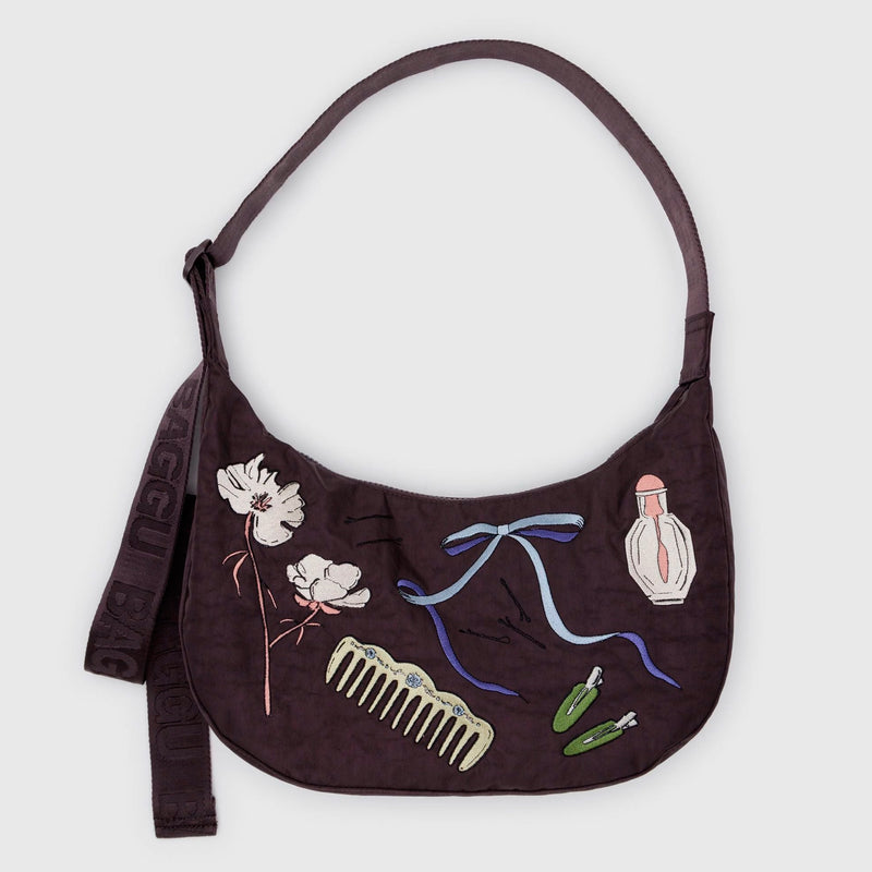 Bolso media luna Baggu - Embroidered Get Ready With Me