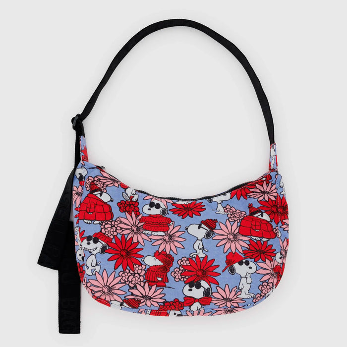 Bolso media luna Baggu - Floral Snoopy