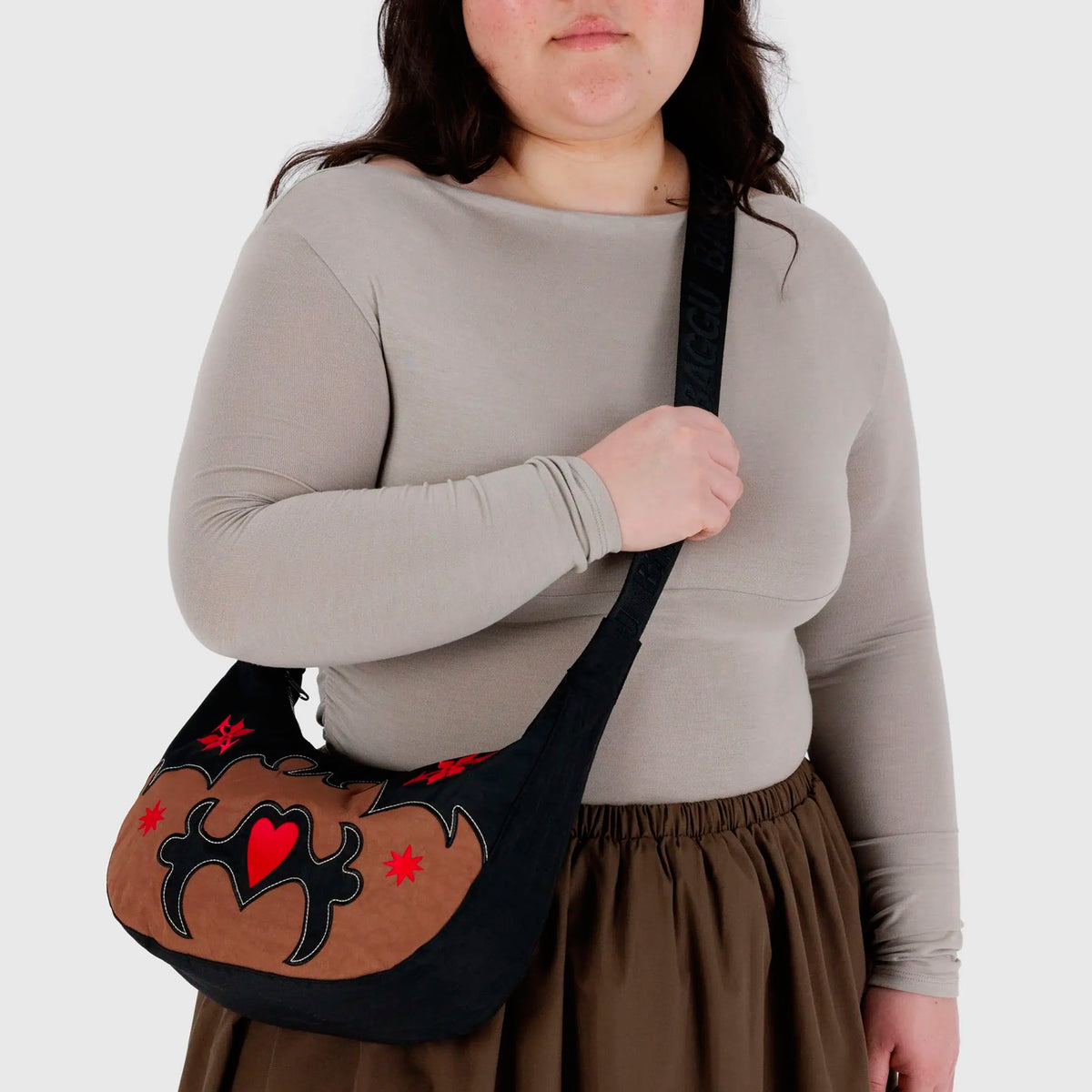 Bolso media luna Baggu - Western Appliqué