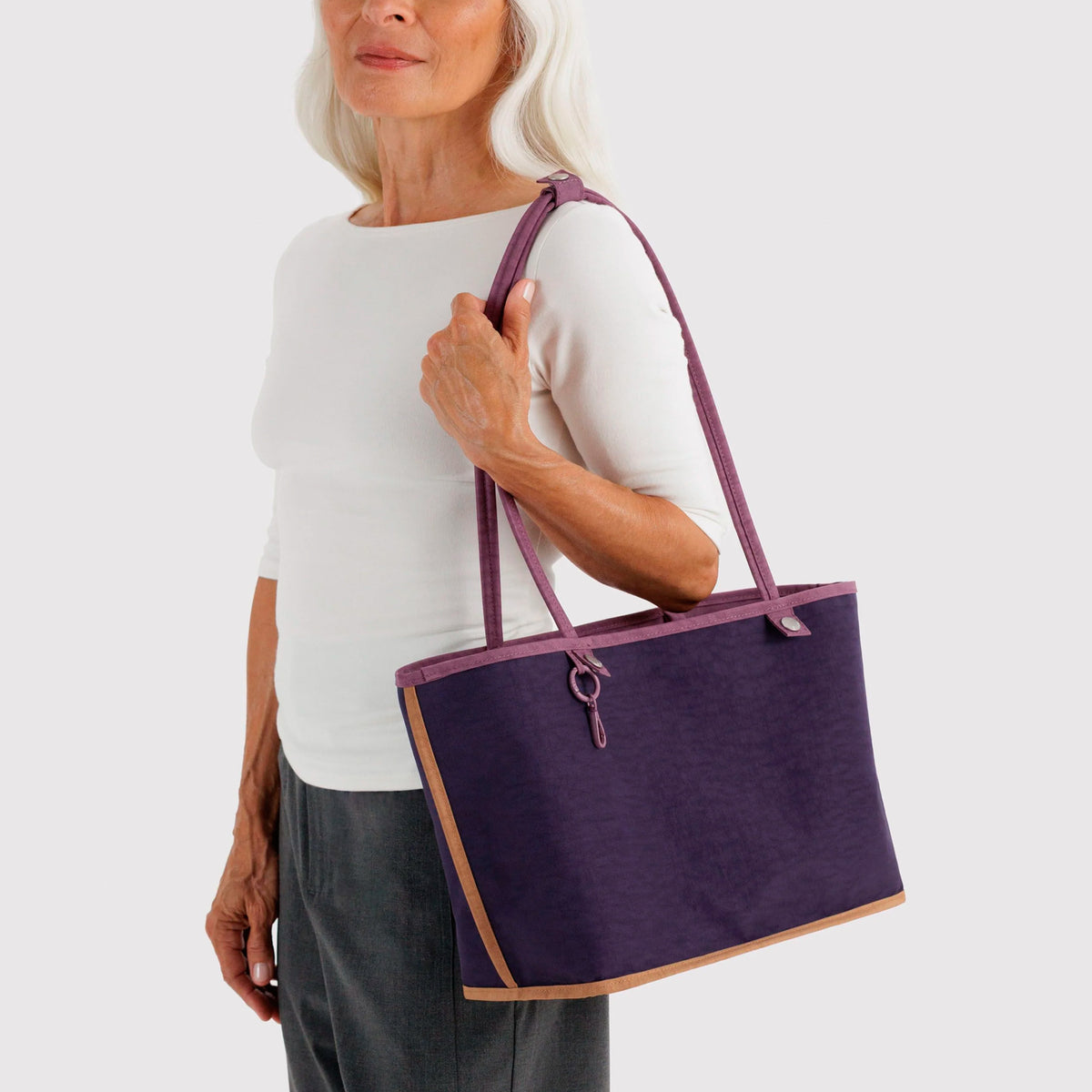 Bolso Tote Reversible Mediano Baggu - Wild Plum Mix