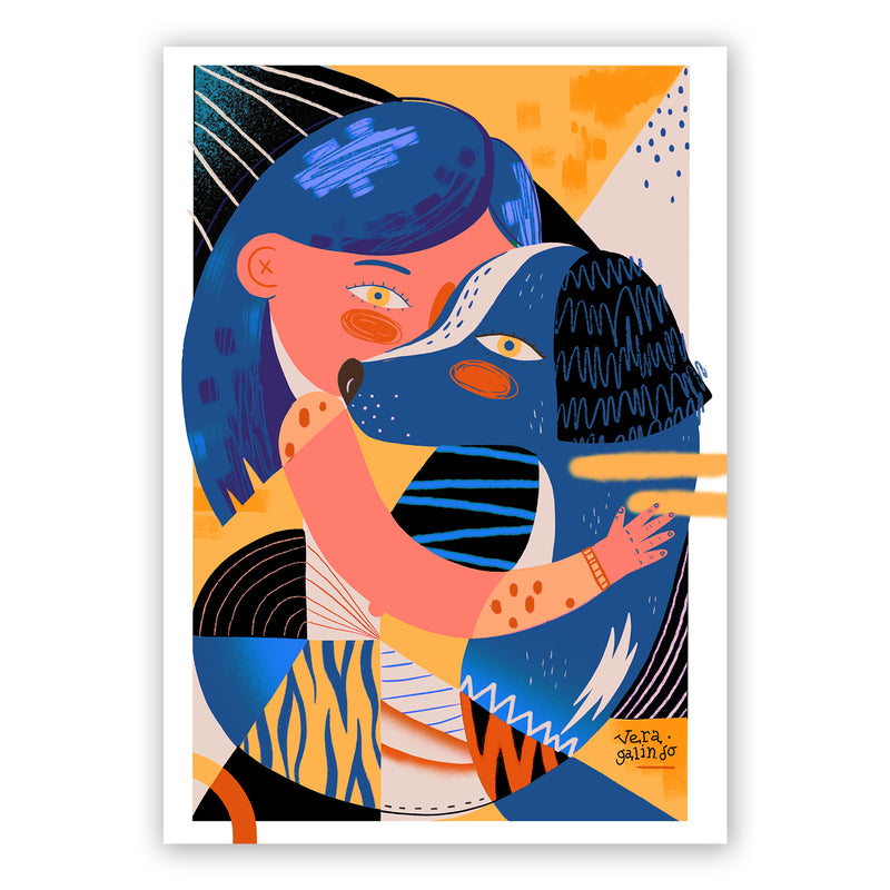 Print de Vera Galindo A4 - "Mejor amigo"