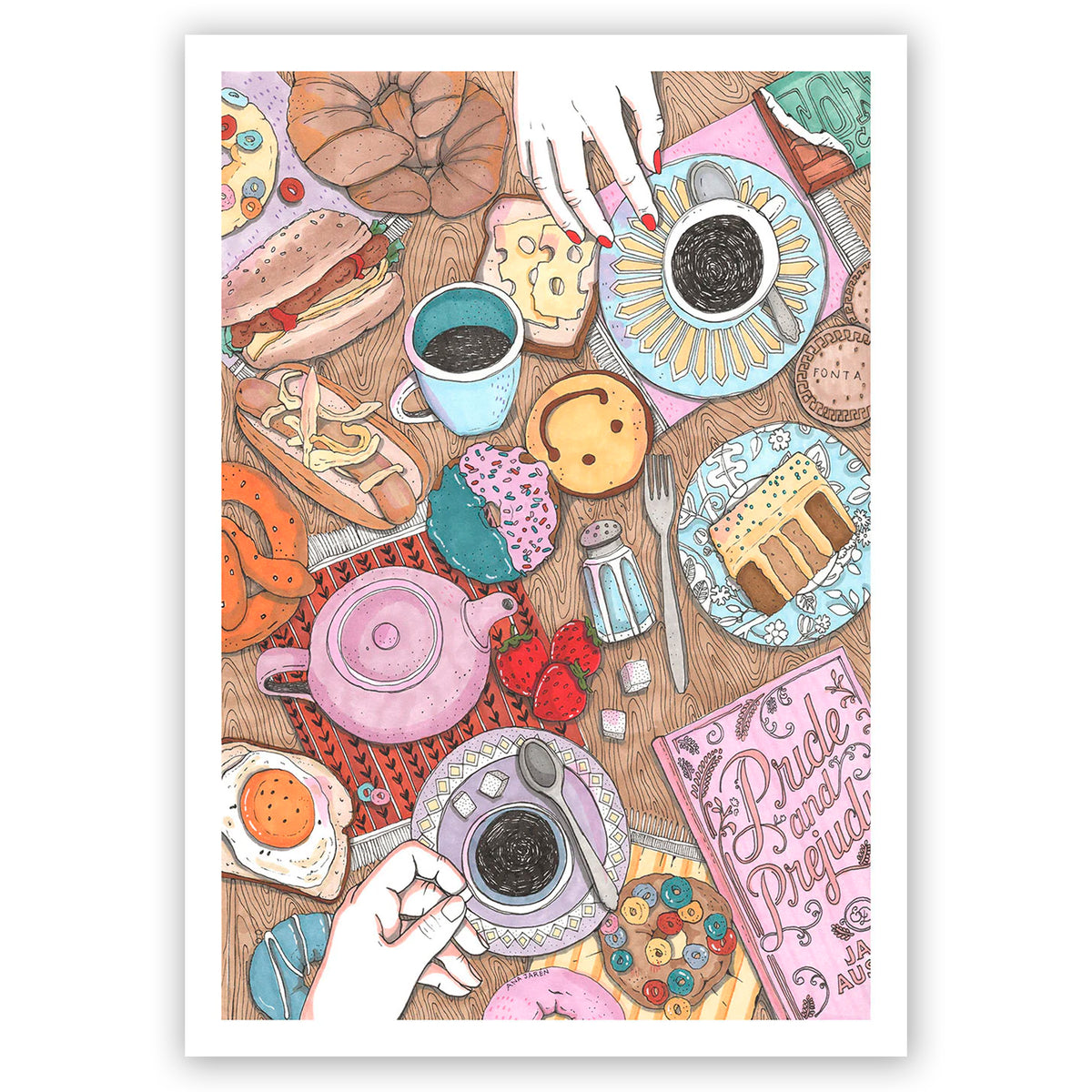 Print de Ana Jarén A3 - "Mesa de Brunch"