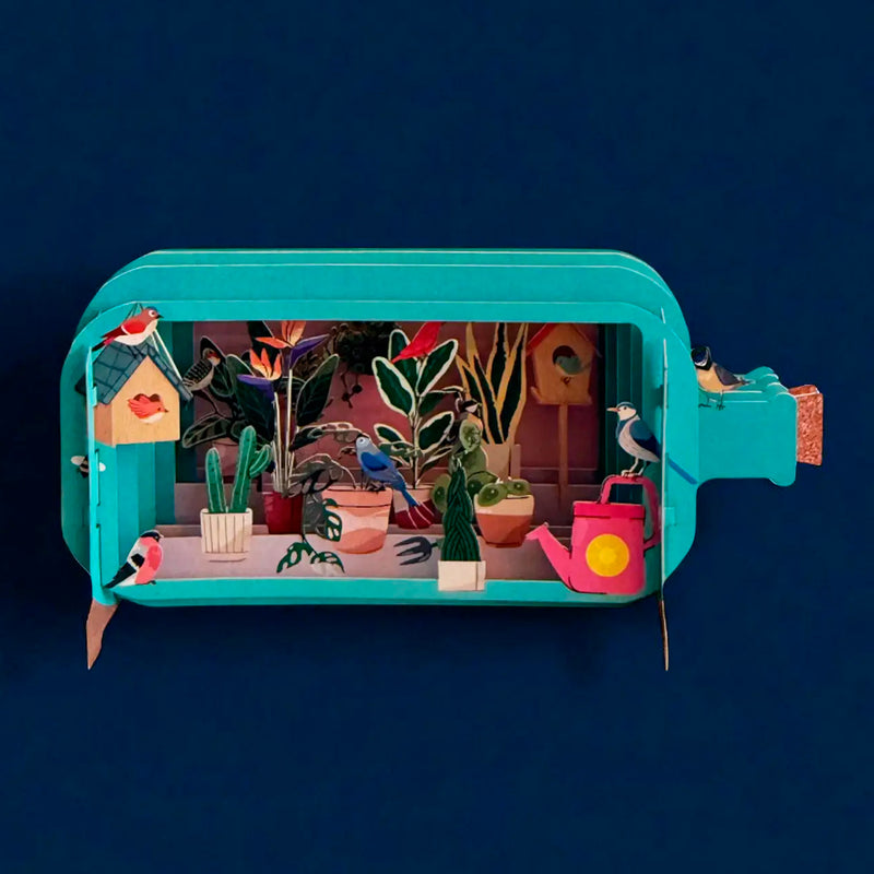 Postal 3D - Plantas y Pájaros