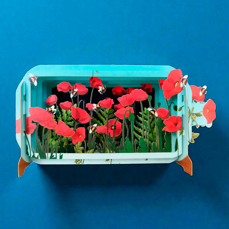 Postal 3D - Amapolas