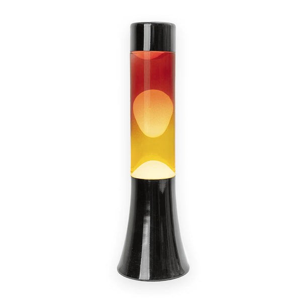 Lámpara de lava mini - Base negra, lava degradado rojo y amarillo