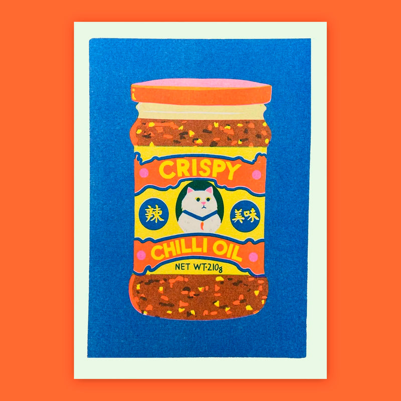 Print de Naomi Wilkinson A5 - "Chilli Crisp Oil"