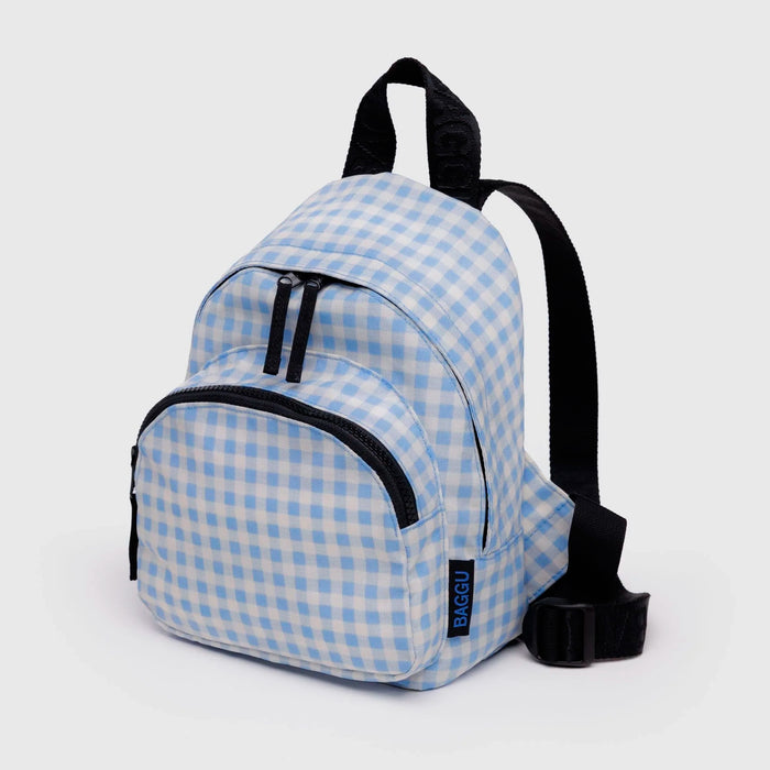 Mochila Baggu - Mini Light Blue Gingham