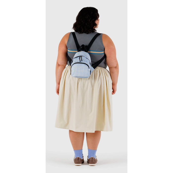Mochila Baggu - Mini Light Blue Gingham