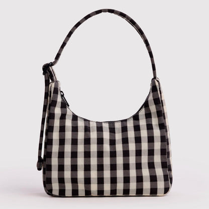 Bolso Mini Baggu - Black and Cream Gingham