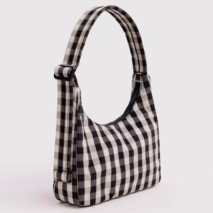 Bolso Mini Baggu - Black and Cream Gingham