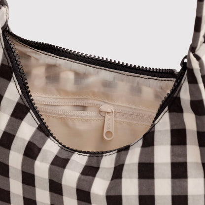 Bolso Mini Baggu - Black and Cream Gingham