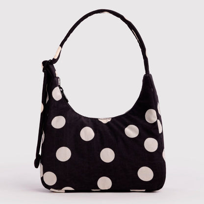 Bolso Mini Baggu - Black and Cream Polka Dot