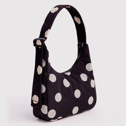 Bolso Mini Baggu - Black and Cream Polka Dot