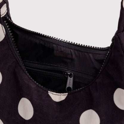 Bolso Mini Baggu - Black and Cream Polka Dot