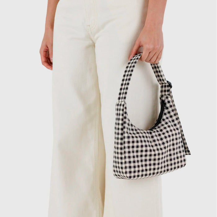 Bolso Mini Baggu - Black & White Gingham
