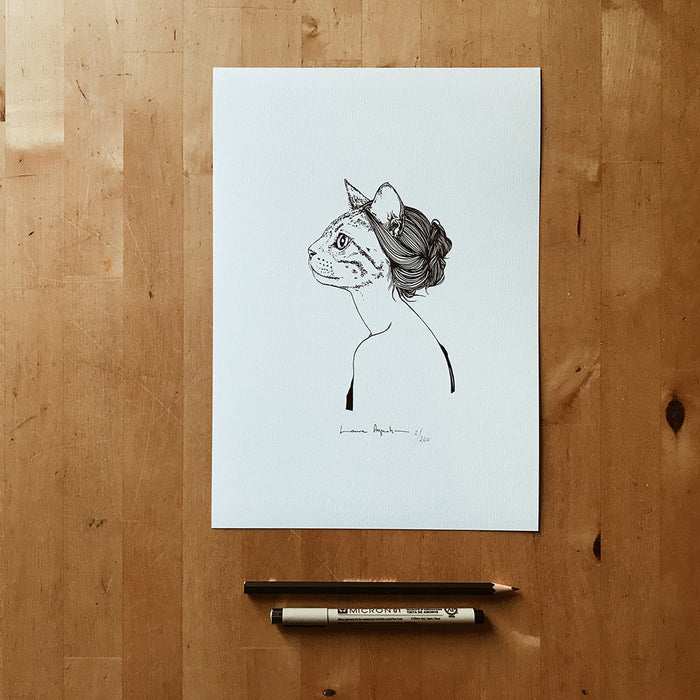 Print de Laura Agustí A4 - "Miss Catberg"