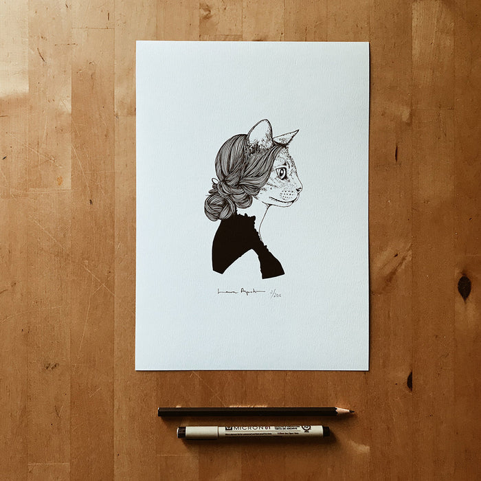 Print de Laura Agustí A4 - "Miss Catgraben"