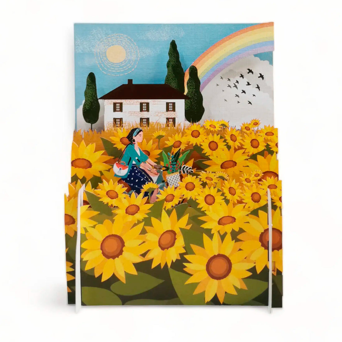 Postal 3D - Miniature World Girasoles 🌻