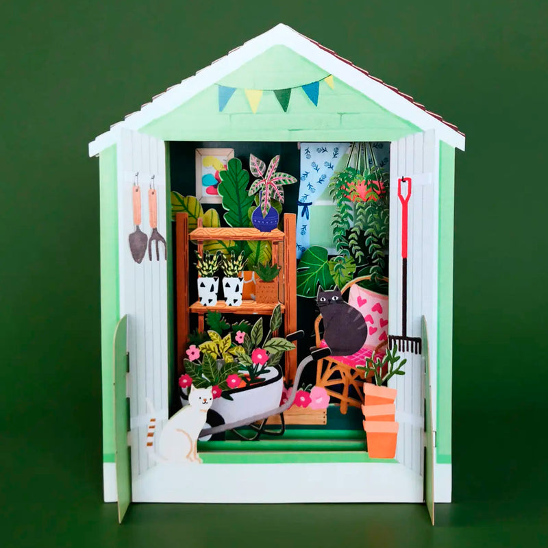 Postal 3D - Miniature World Gatos y Plantas 🐱🌿
