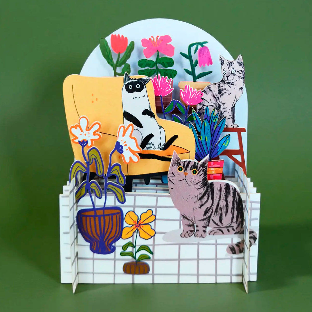 Postal 3D - Miniature World Gatos 🐱