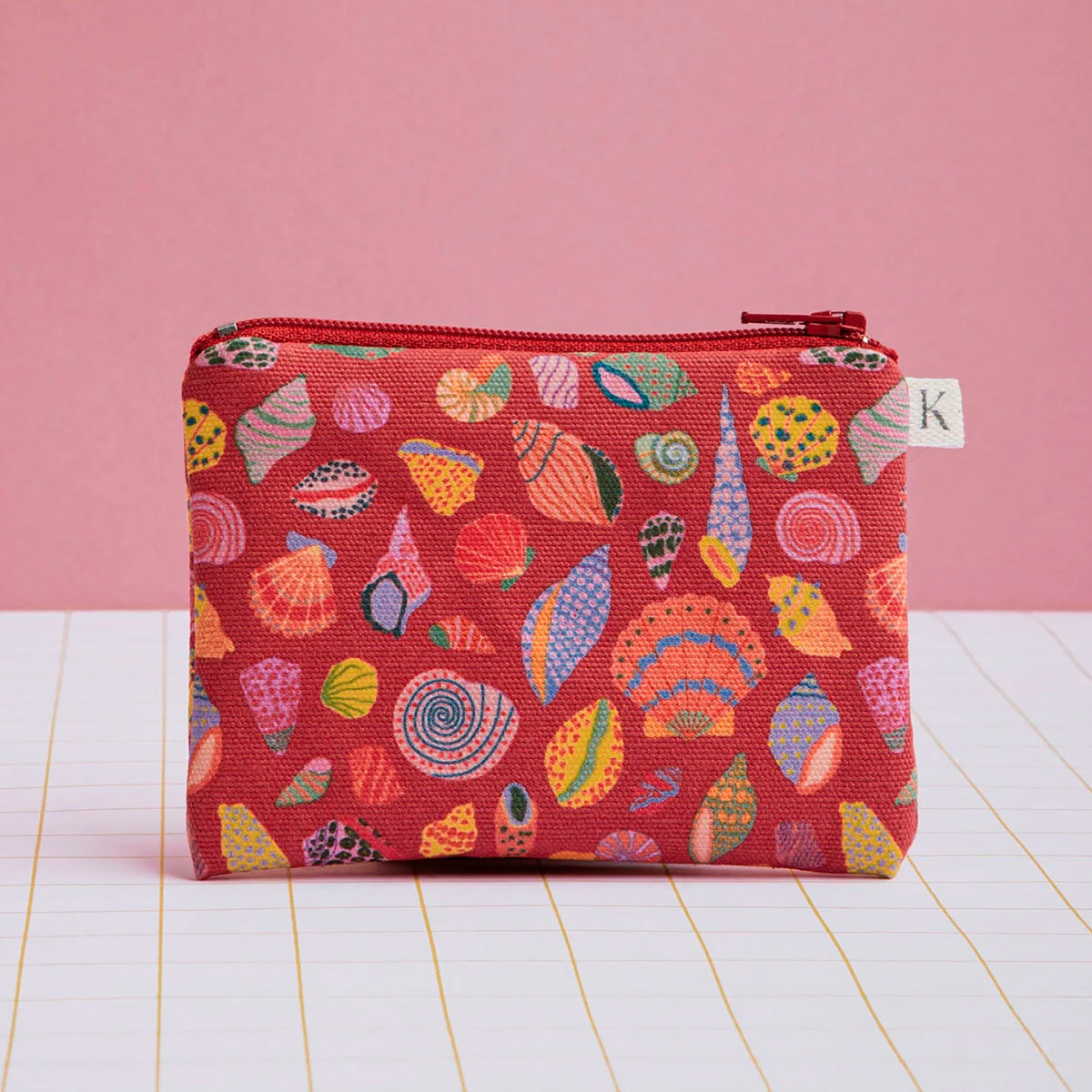 Monedero - Conchas Rojo Oscuro 🐚