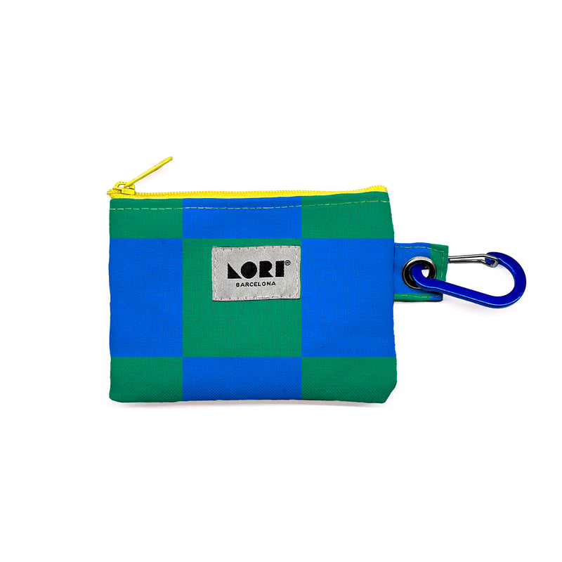 Monedero Lori Barcelona - Cuadros Azul y Verde
