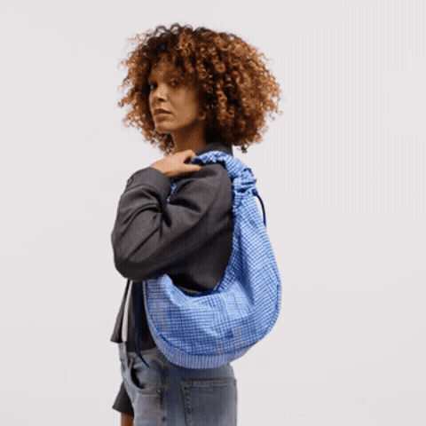 Bolso Got Bag - Moon Bag Ruffle Vichy Cobalt