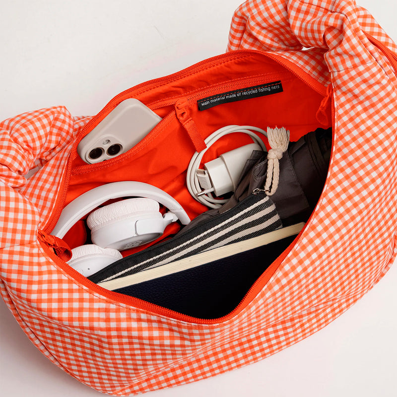 Bolso Got Bag - Moon Bag Ruffle Vichy Hot Coral