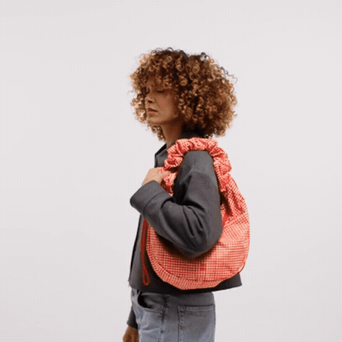 Bolso Got Bag - Moon Bag Ruffle Vichy Hot Coral