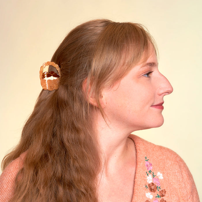 Pinza para el pelo - Cesta de Setas 🍄