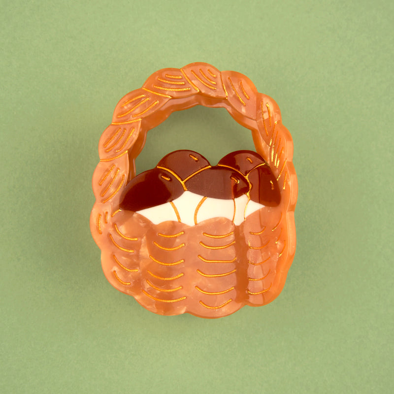 Pinza para el pelo - Cesta de Setas 🍄