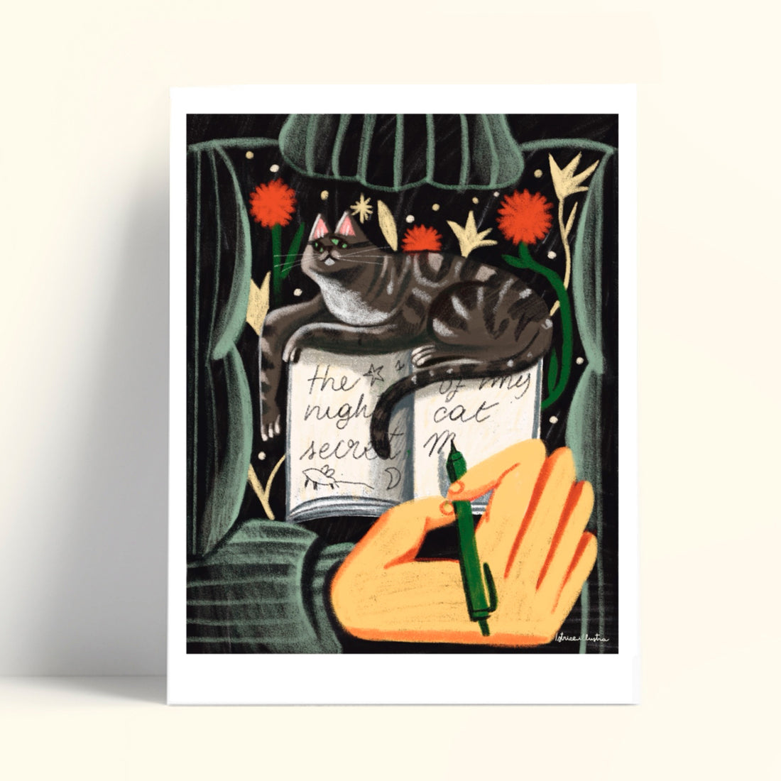 Print de Istriceillustra A4 - "Night Secret"