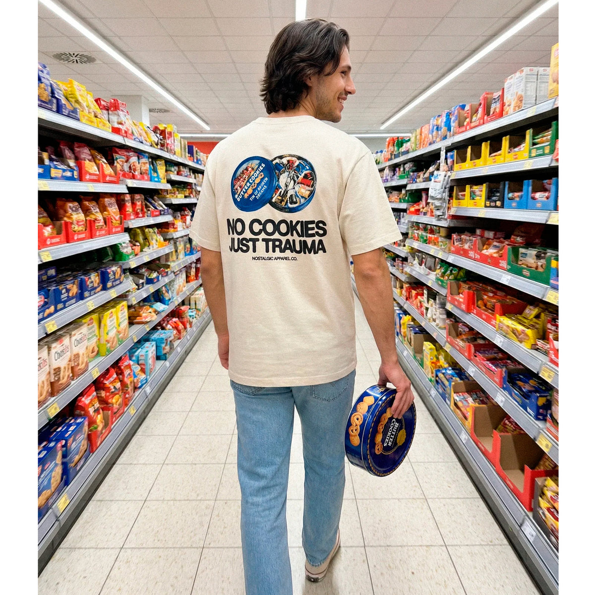 Camiseta Nostalgic Apparel - "No Cookies, Just Trauma" 🥨🍪