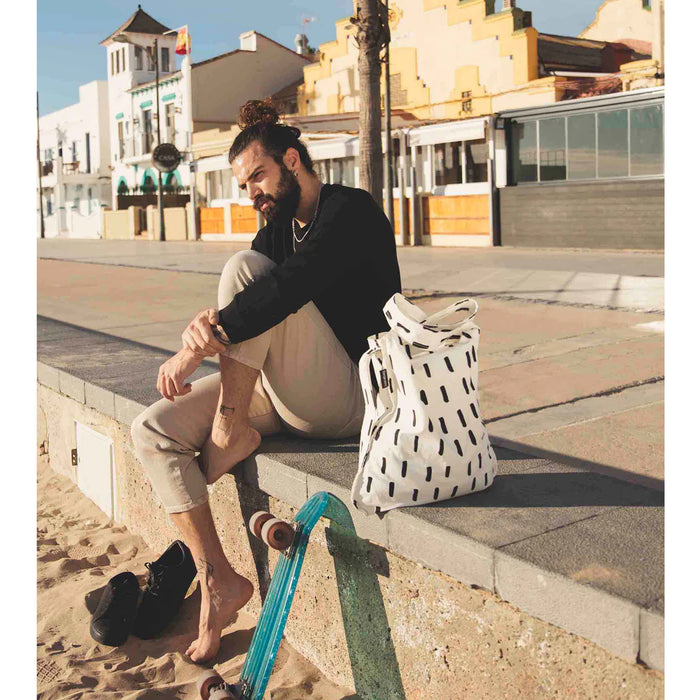 Tote bag/Mochila - Black brush